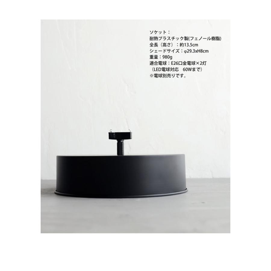 シーリング ライト 照明 2灯 E26 LED ブラック 2灯照明 灯具