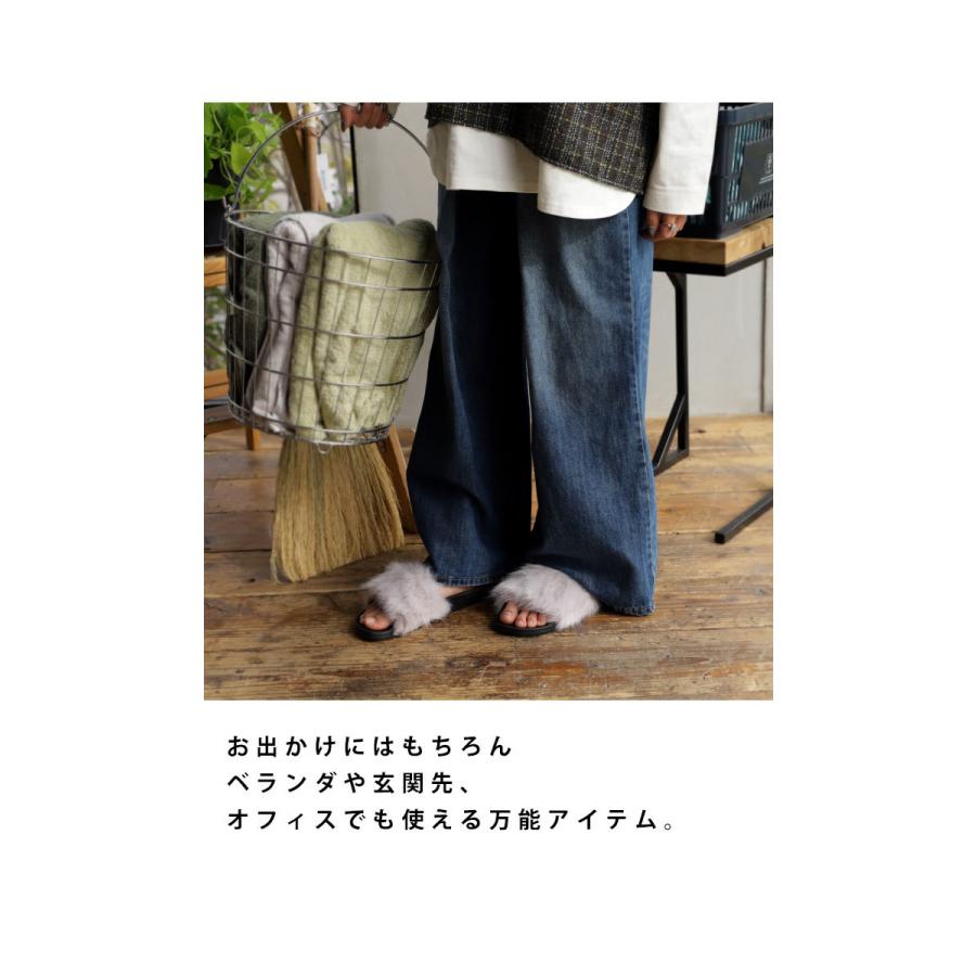 サンダル ファーサンダル レディース おしゃれ シンプル プレゼント