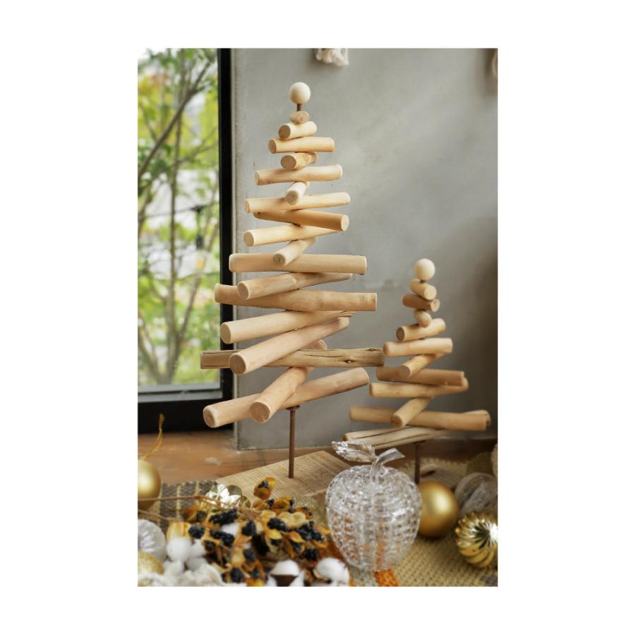 Lサイズ クリスマスツリー 50cm 流木風 ウッド ナチュラル ・メール便