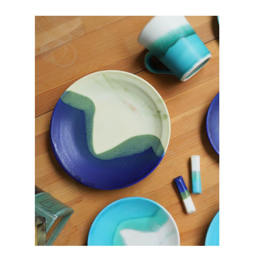 皿 リム皿 プレート PLATE 約19cm 手作り 食洗機対応 電子レンジ対応