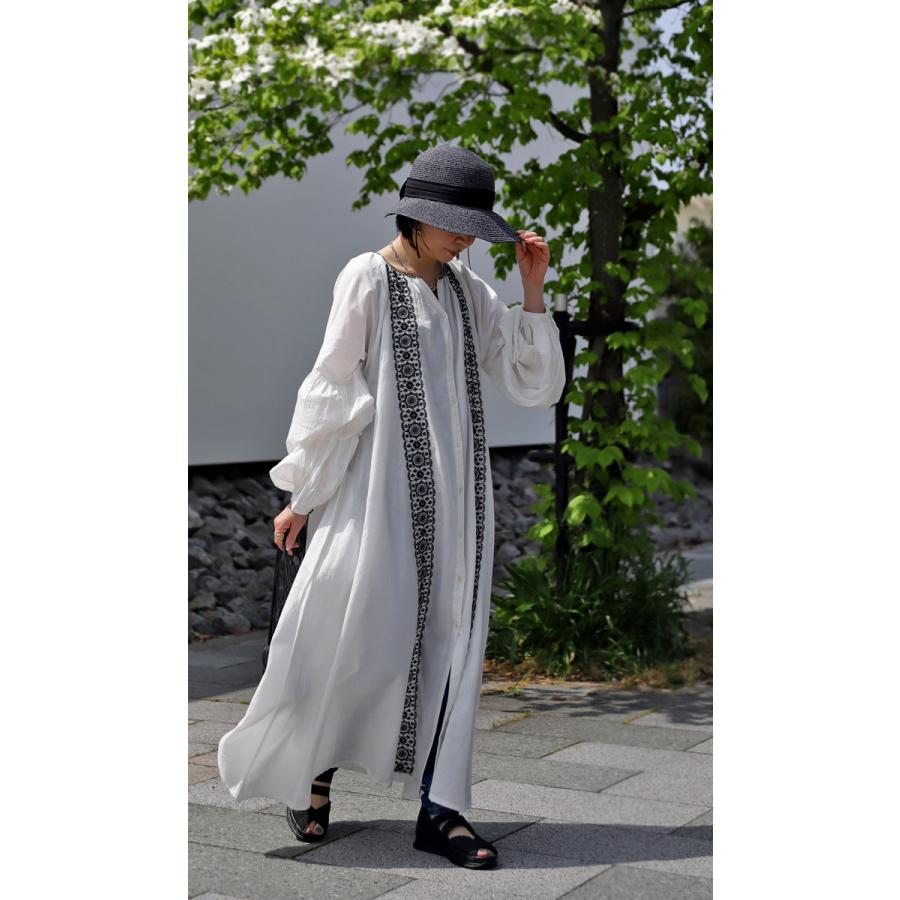 antiqua（アンティカ） 広つば リボン付き UVカット ハット レディース