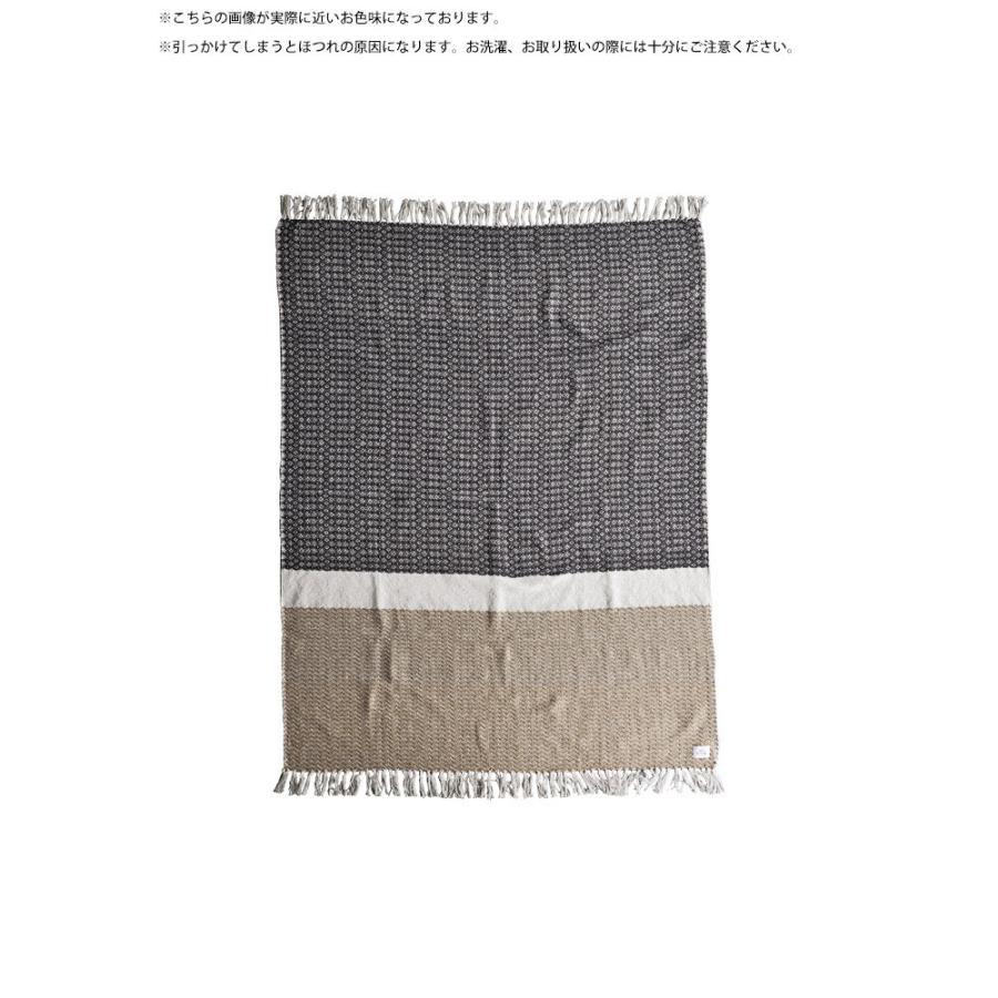 efim 廃盤品 リサイクルコットン　ブランケット　新品未使用 リサイクル糸 配色 切替 大判 ブランケット インテリア 雑貨・メール便