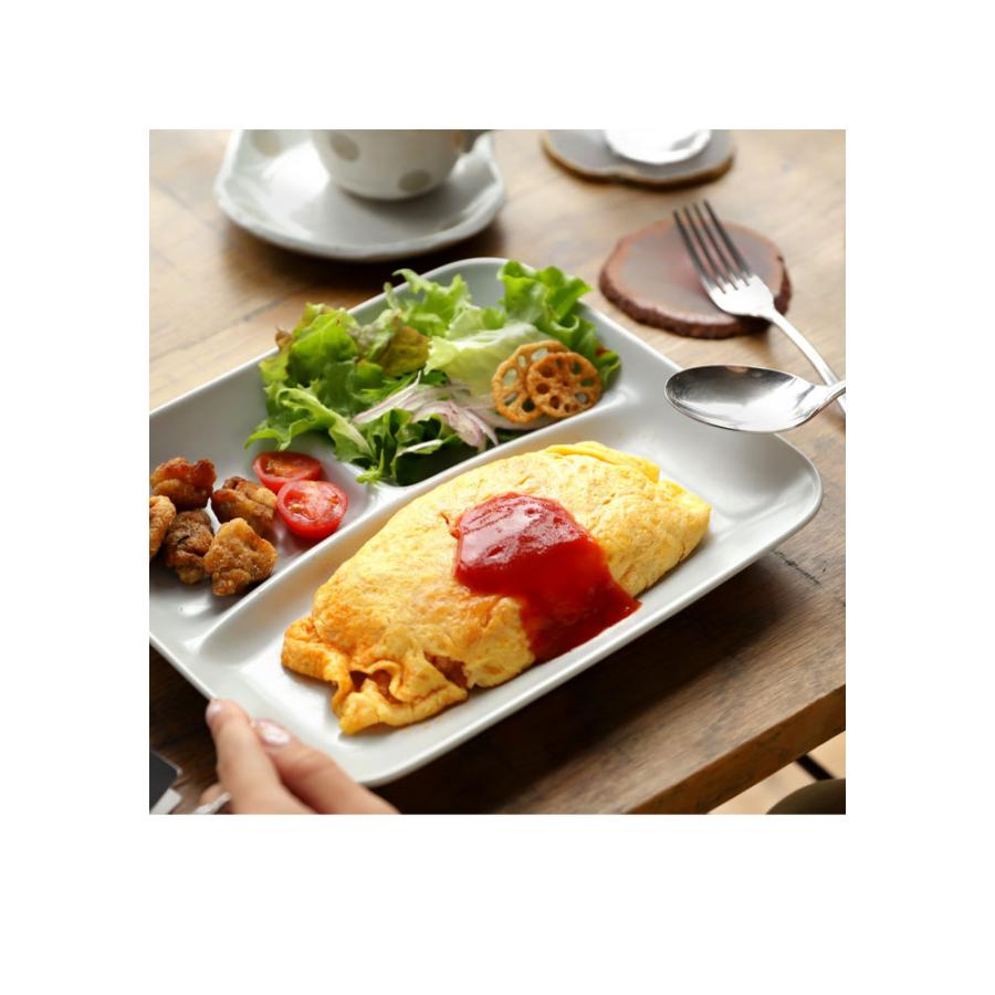 美濃焼 日本製 ランチプレート 長方形 ワンプレート 仕切り・再販