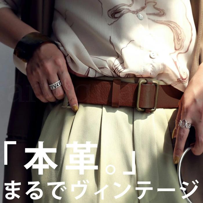 本革ベルト ベルト レディース 本革 シンプル スクエア 革 再再販 メール便不可 21人気新作