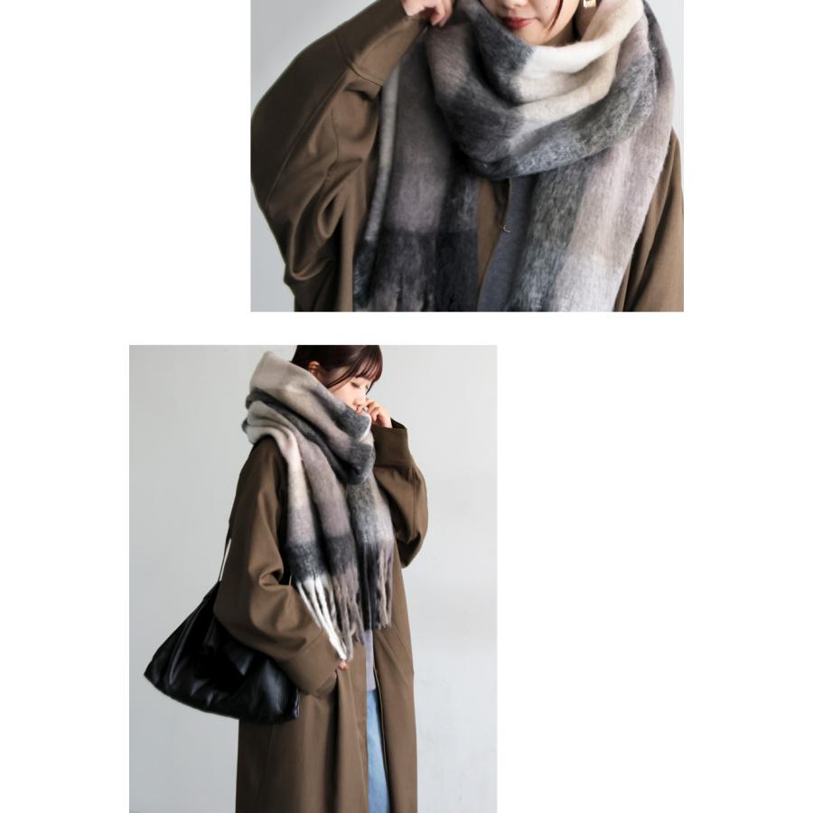 antiqua（アンティカ） チェック柄 マフラー ストール レディース 大判