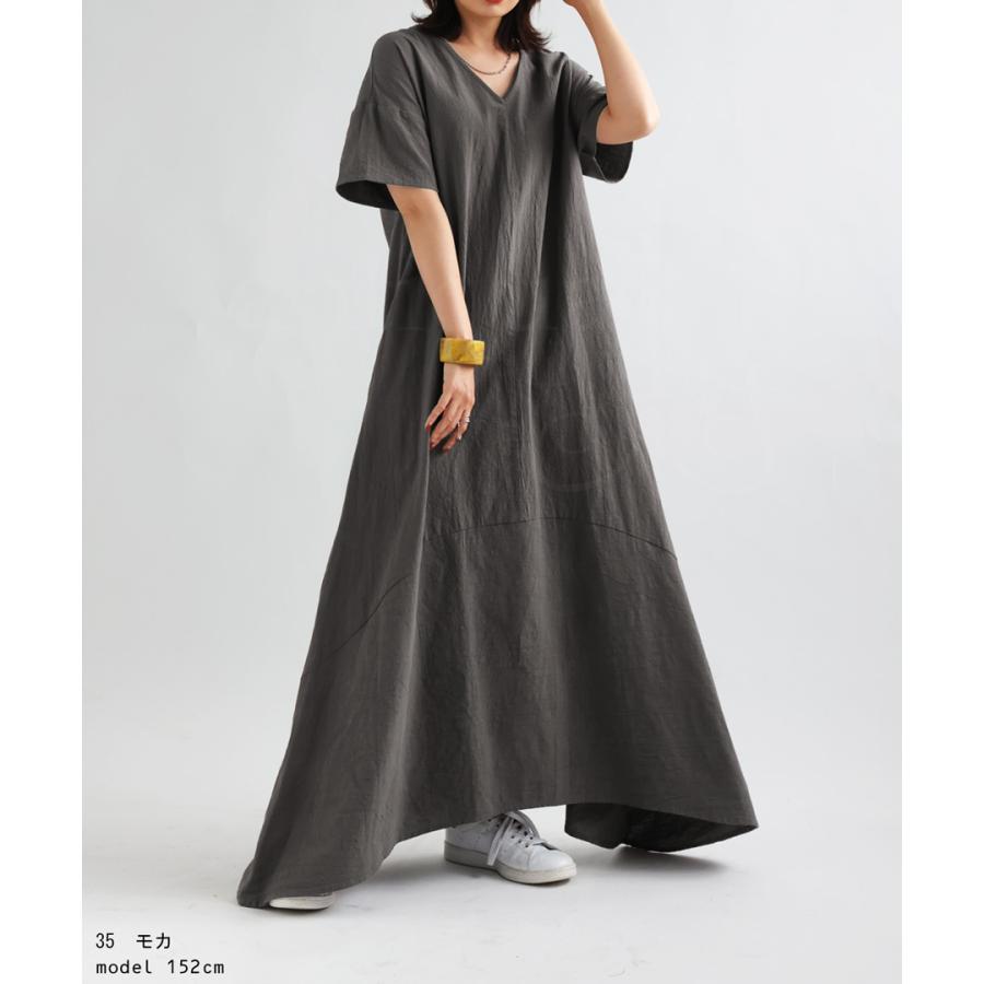 antiqua リネンライクワンピース ワンピース レディース ロング 送料  