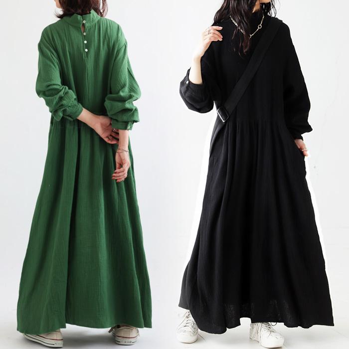 antiqua（アンティカ） ワンピース レディース ロング 長袖 綿100 送料