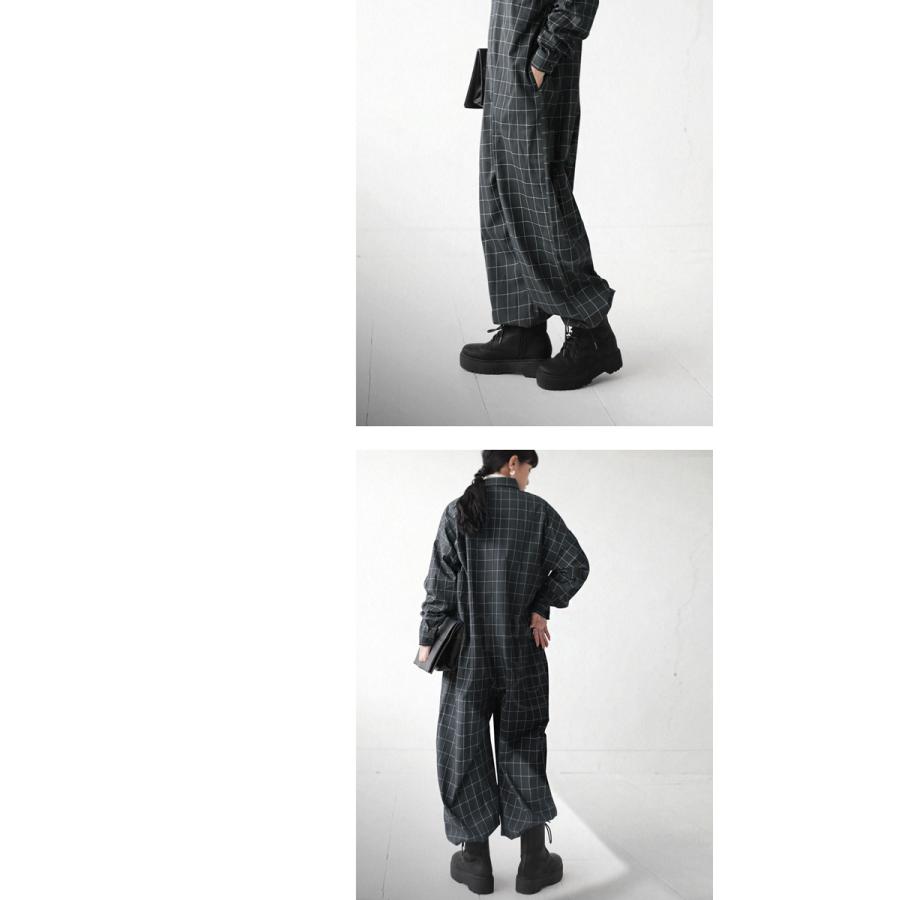 antiqua（アンティカ） チェック柄 オールインワン レディース 長袖