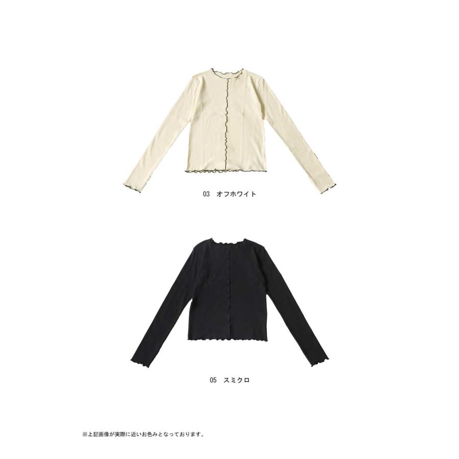 antiqua メロウトップス レディース トップス 長袖 無地 配色 antiqua メロウトップス レディース トップス 長袖 無地 配色