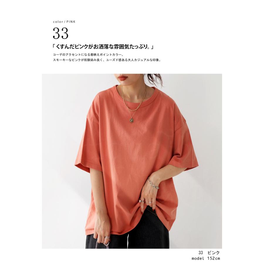 コットンTシャツ Tシャツ レディース トップス 半袖 無地 ・80ptメール便可 | antiqua | 24