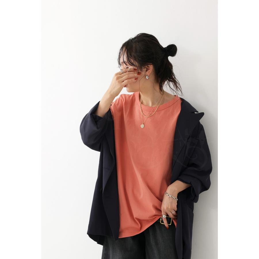 コットンTシャツ Tシャツ レディース トップス 半袖 無地 ・80ptメール便可 | antiqua | 26