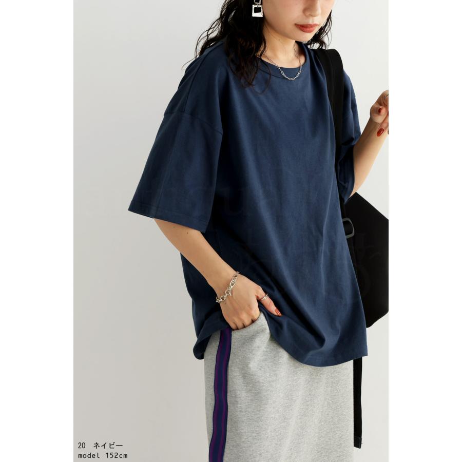 コットンTシャツ Tシャツ レディース トップス 半袖 無地 ・80ptメール便可 | antiqua | 10