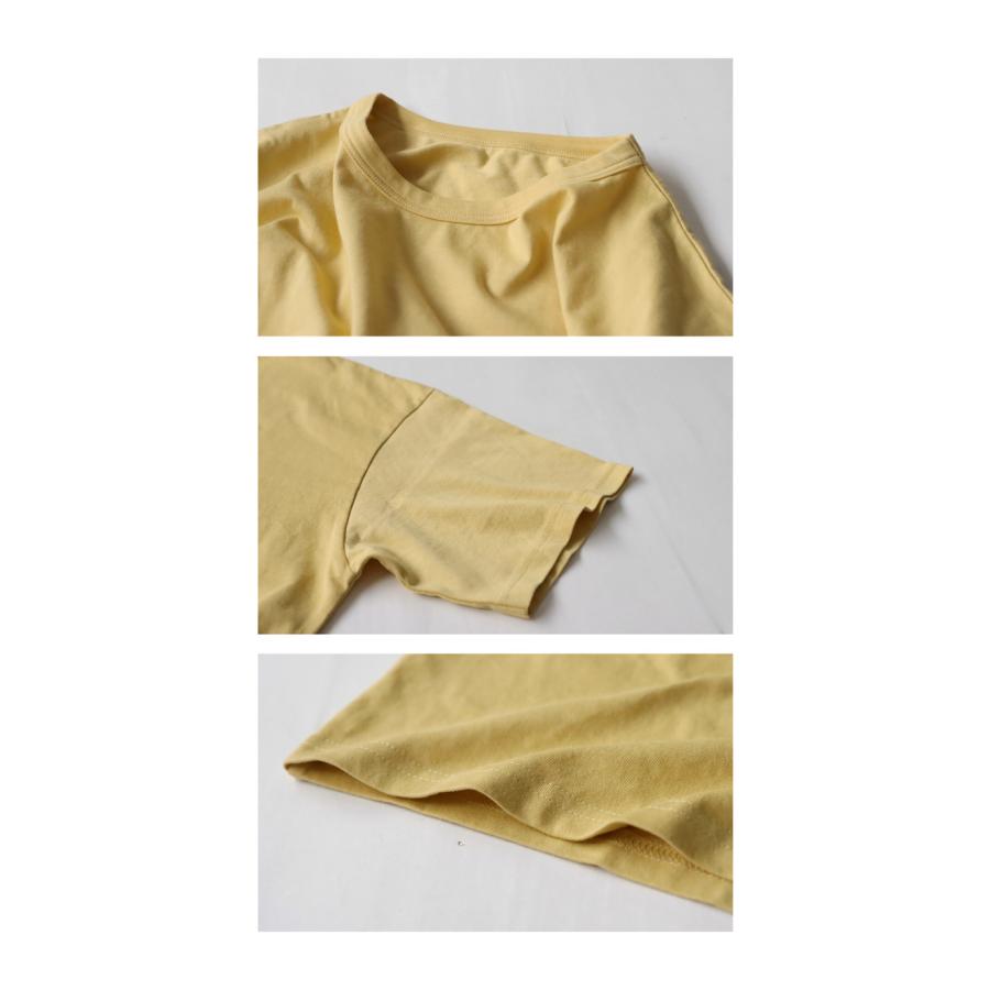 コットンTシャツ Tシャツ レディース トップス 半袖 無地 ・80ptメール便可 | antiqua | 17
