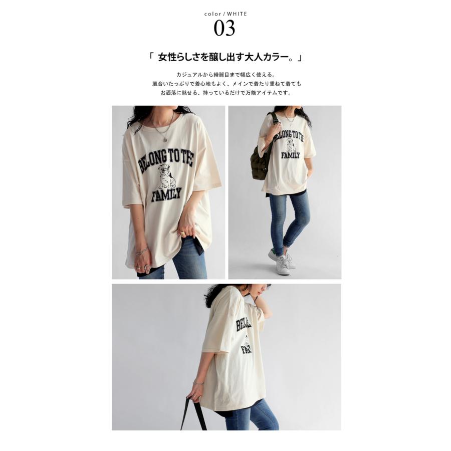 antiqua（アンティカ） ロゴT Tシャツ レディース トップス 半袖 五分