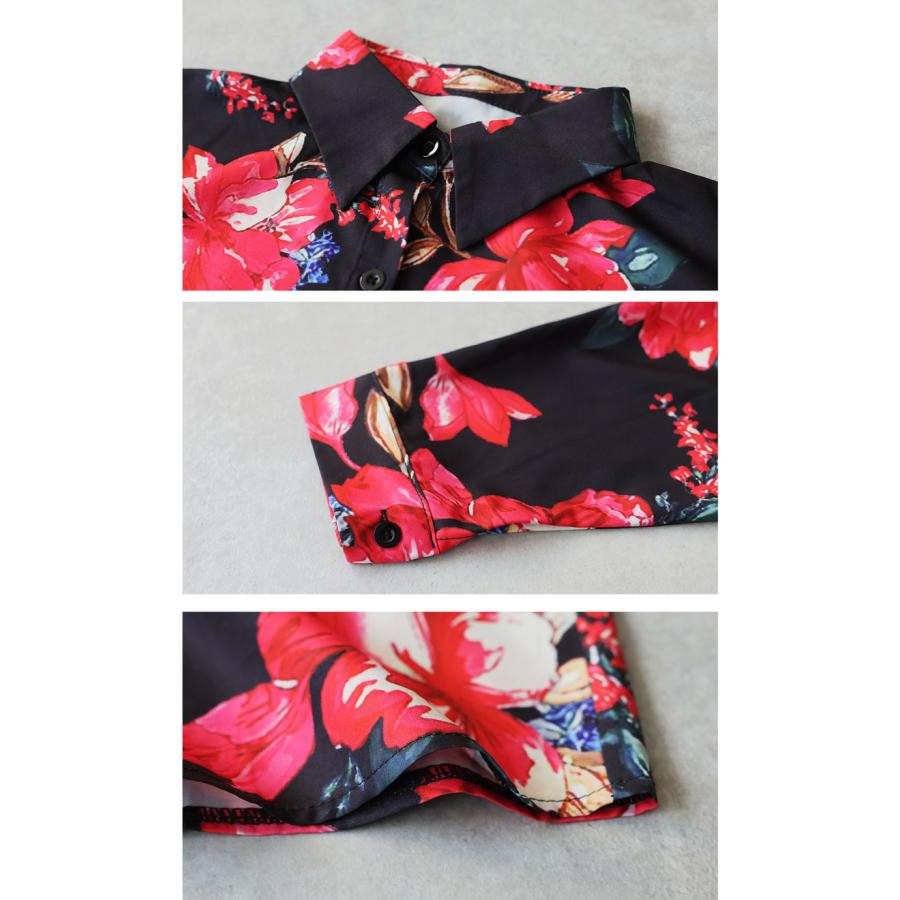 antiqua（アンティカ） 花柄 レトロ シャツ レディース 長袖 羽織り