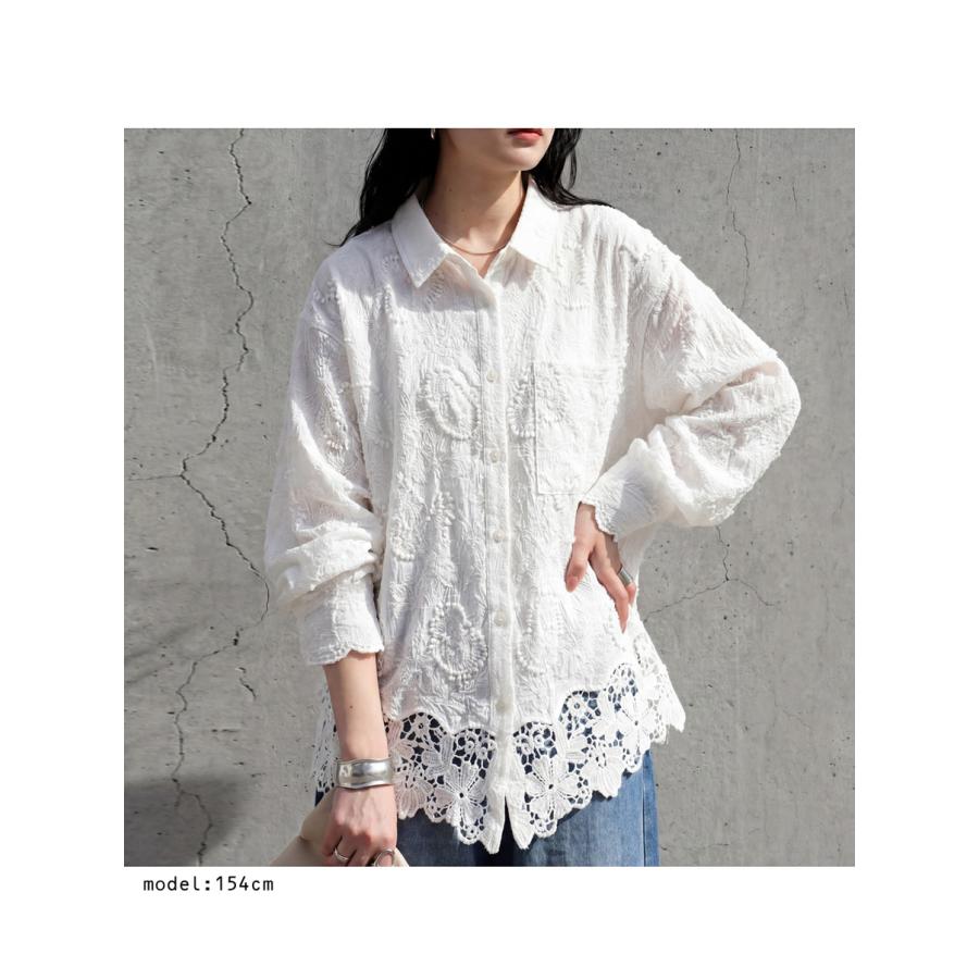 antiqua（アンティカ） 予約7月上旬納期 ブラウス レディース 刺繍
