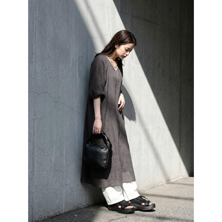 antiqua（アンティカ） ワンピース レディース 七分袖 ガーゼ ロング
