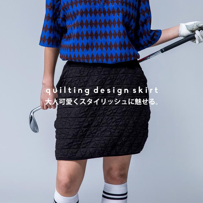 antiqua（アンティカ） ANTIQUA GOLF×STCH キルティングスカート 送料