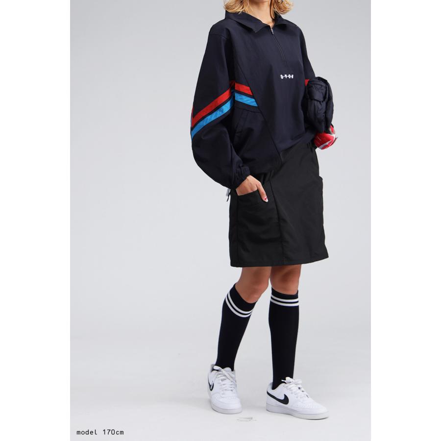 ANTIQUA GOLF×STCH ポケットデザインスカート レディース 黒 antiqua（アンティカ） ANTIQUA GOLF×STCH ポケットデザインスカート