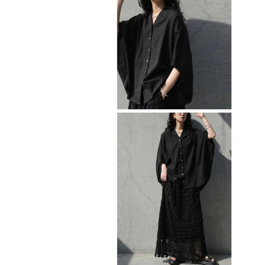 antiqua（アンティカ） シャツ レディース 半袖 ドルマン キーネック