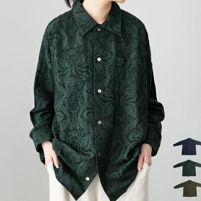 antiqua（アンティカ） ジャガードシャツ シャツ レディース トップス
