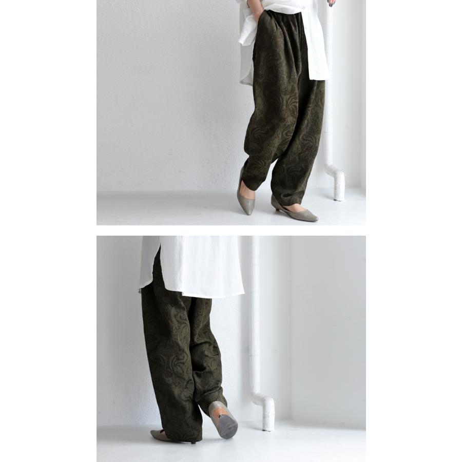 antiqua（アンティカ） ジャガードパンツ 柄パンツ パンツ レディース