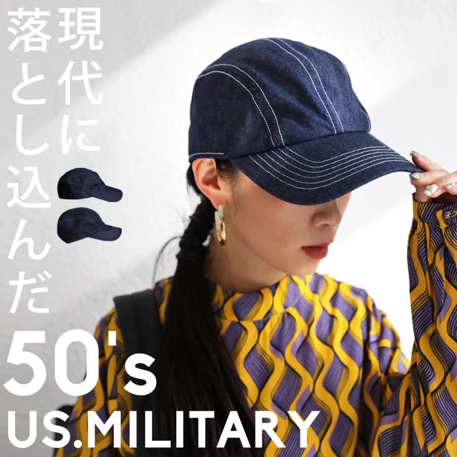 新品未使用　スカジャン　デニムキャップ　日本製 antiqua（アンティカ） デニムキャップ 帽子 レディース キャップ 綿