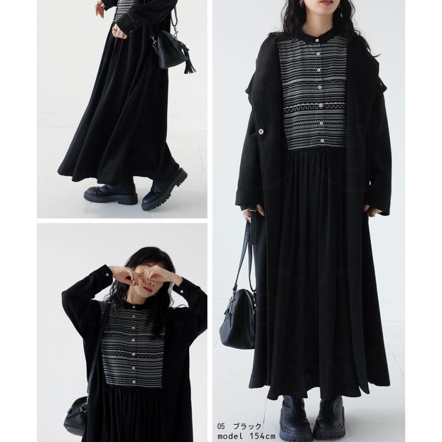 antiqua（アンティカ） 刺繍ワンピース ワンピース レディース 長袖
