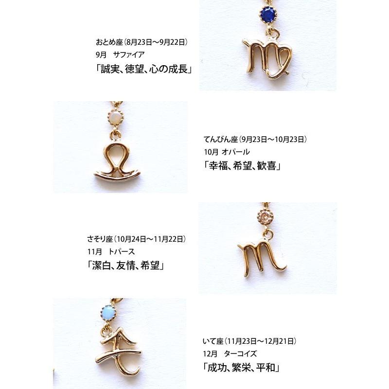 アクセ送料無料 ピアス アクセサリー レディース 星座 誕生石・(30