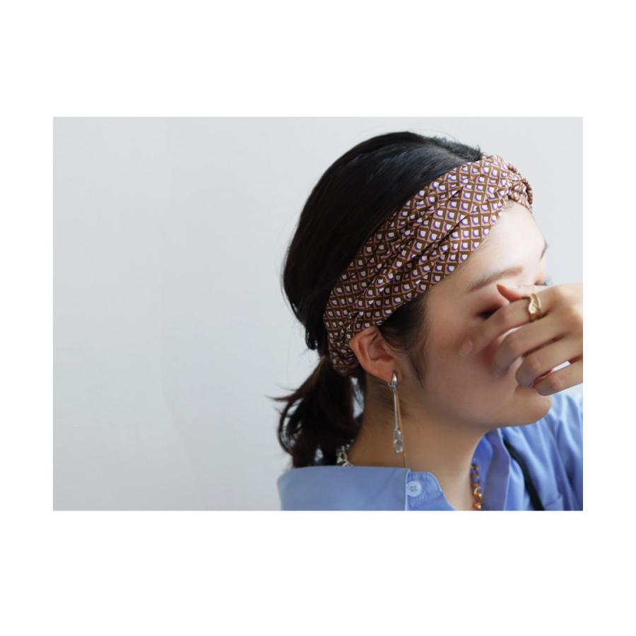 アクセ送料無料 幾何柄 クロスツイスト レディース ヘアバンド・100pt