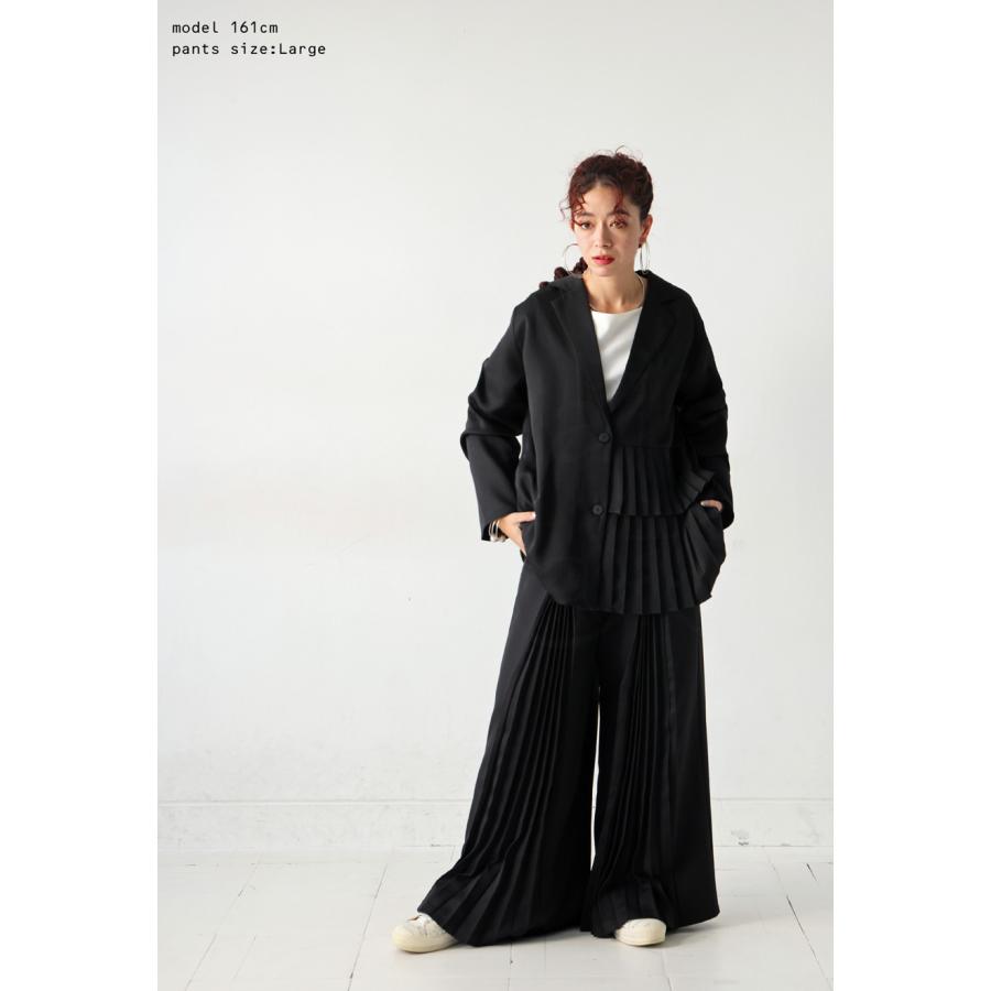 【プロ監修!お得コーデセット】プリーツデザイン ジャケット パンツ レディース 送料無料・メール便不可 返品キャンセル交換不可 | antiqua | 03