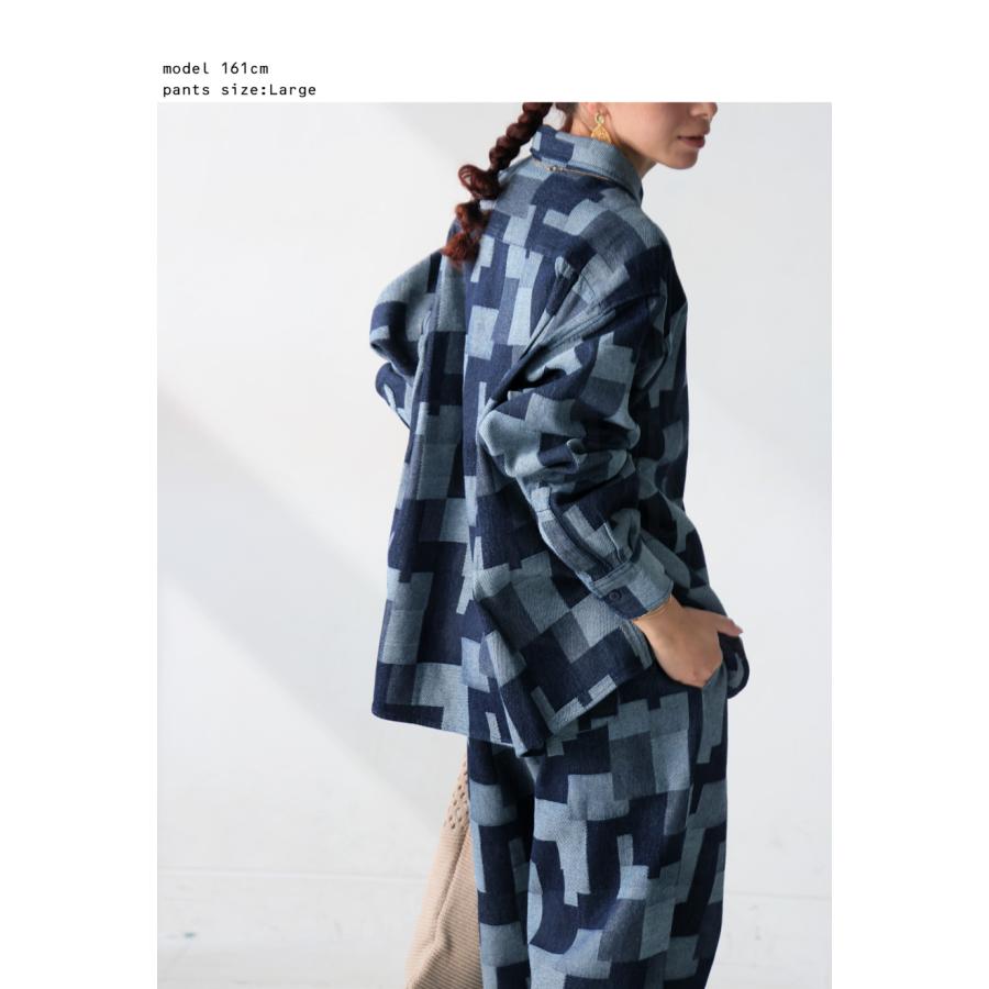 【プロ監修!お得コーデセット】幾何学柄 デニムシャツ デニムパンツ レディース 送料無料・メール便不可 返品キャンセル交換不可 | antiqua | 04