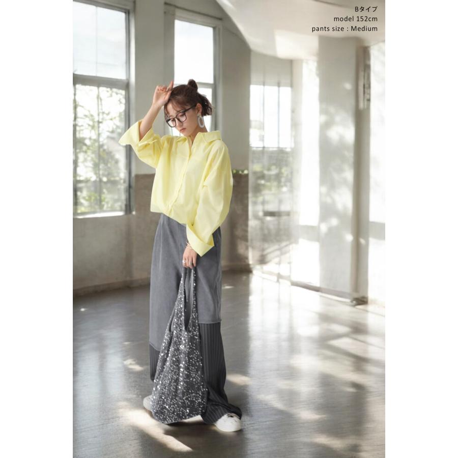 【プロ監修!お得コーデセット】布帛シャツ 柄切り替えパンツ レディース 送料無料・メール便不可 返品キャンセル交換不可 | antiqua | 21