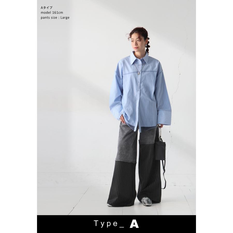 【プロ監修!お得コーデセット】布帛シャツ 柄切り替えパンツ レディース 送料無料・メール便不可 返品キャンセル交換不可 | antiqua | 06