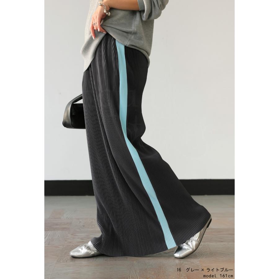 プリーツ ラインスカート スカート レディース 送料無料・再入荷 メール便不可 | antiqua | 23