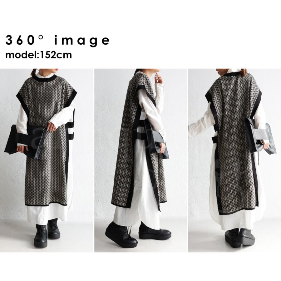 antiqua ジャガード柄 ロングニットベスト レディース ベスト antiqua ジャガード柄 ロングニットベスト レディース ベスト