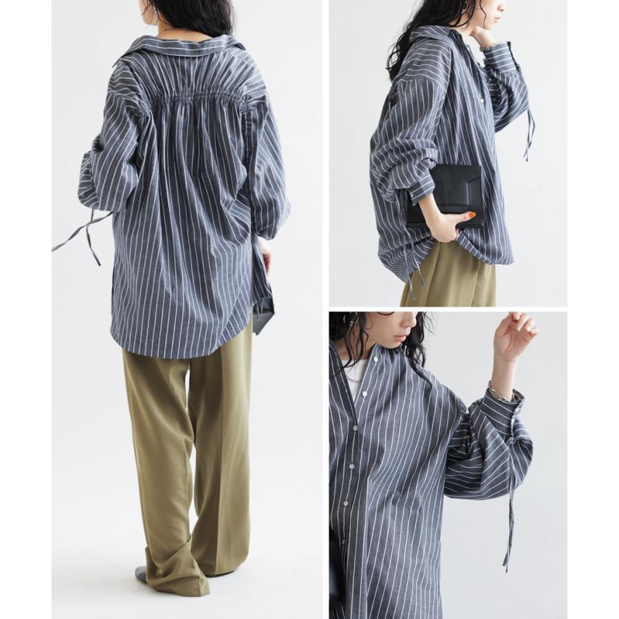 antiqua（アンティカ） シャツ レディース トップス バックギャザー