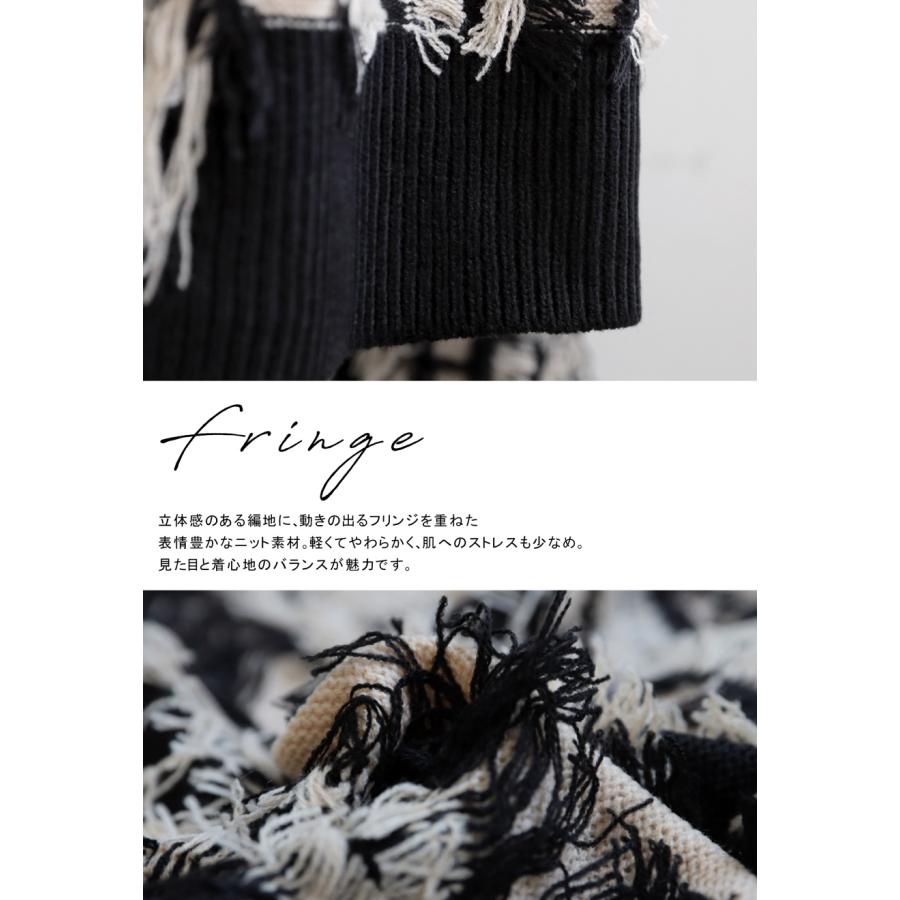 antiqua（アンティカ） フリンジニット ニット レディース トップス