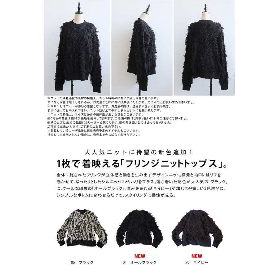 antiqua（アンティカ） フリンジニット ニット レディース トップス