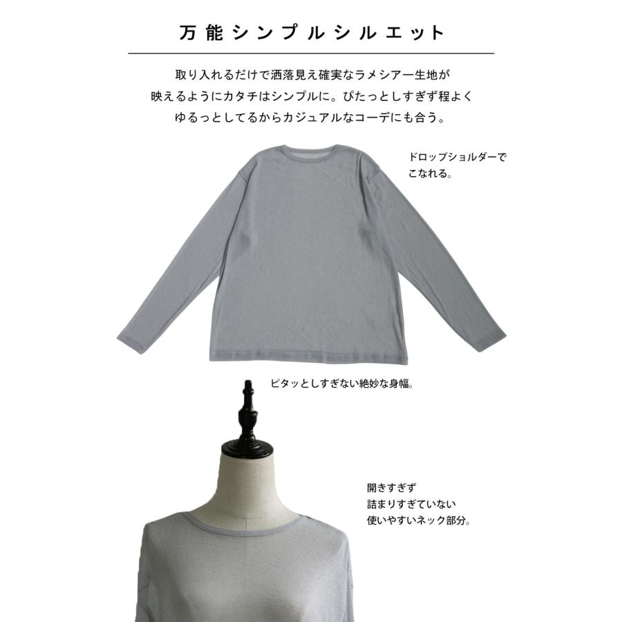 antiqua（アンティカ） シアーグリッタートップス カットソー
