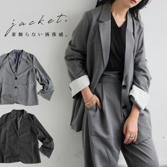 袖折り返しジャケット ジャケット レディース アウター 