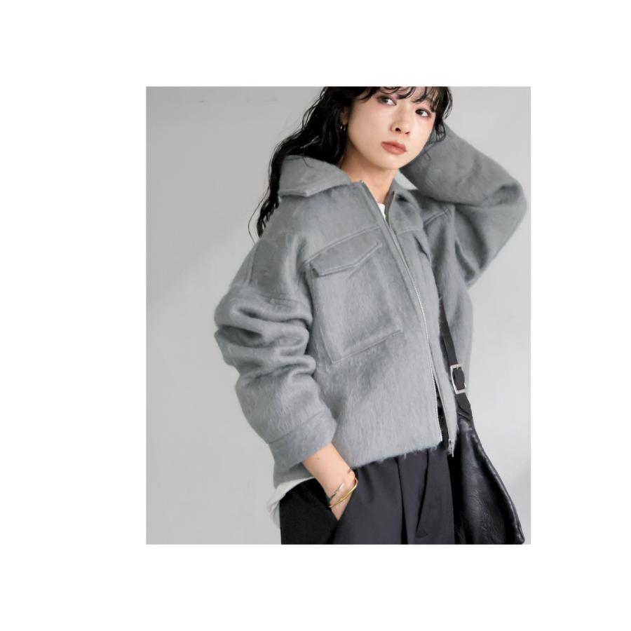 antiqua（アンティカ） フェザータッチ ショートジャケット レディース