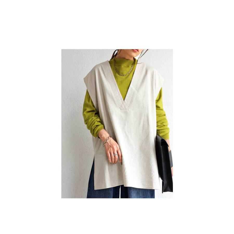 antiqua（アンティカ） リネンベスト ベスト レディース トップス 無地