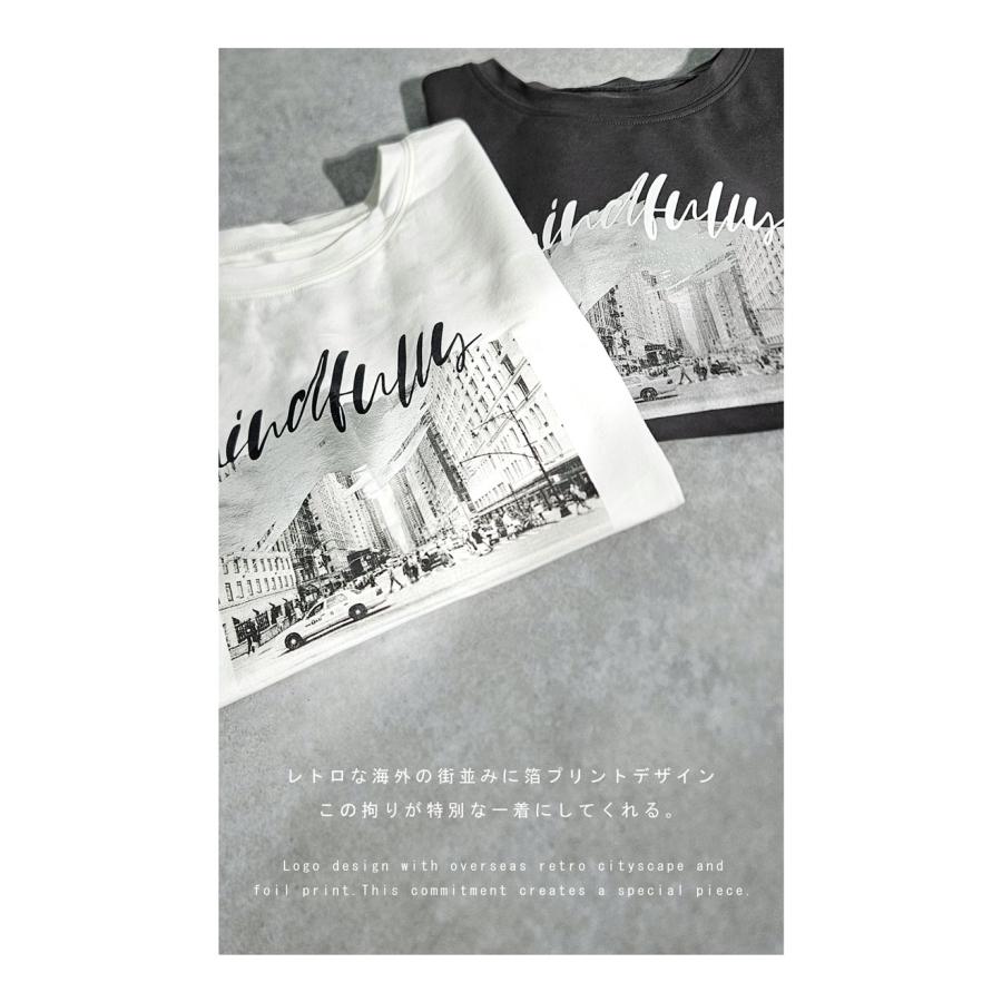 antiqua（アンティカ） プリントロゴTシャツ Tシャツ レディース