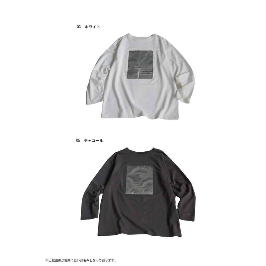 antiqua（アンティカ） 箔プリントTシャツ Tシャツ レディース