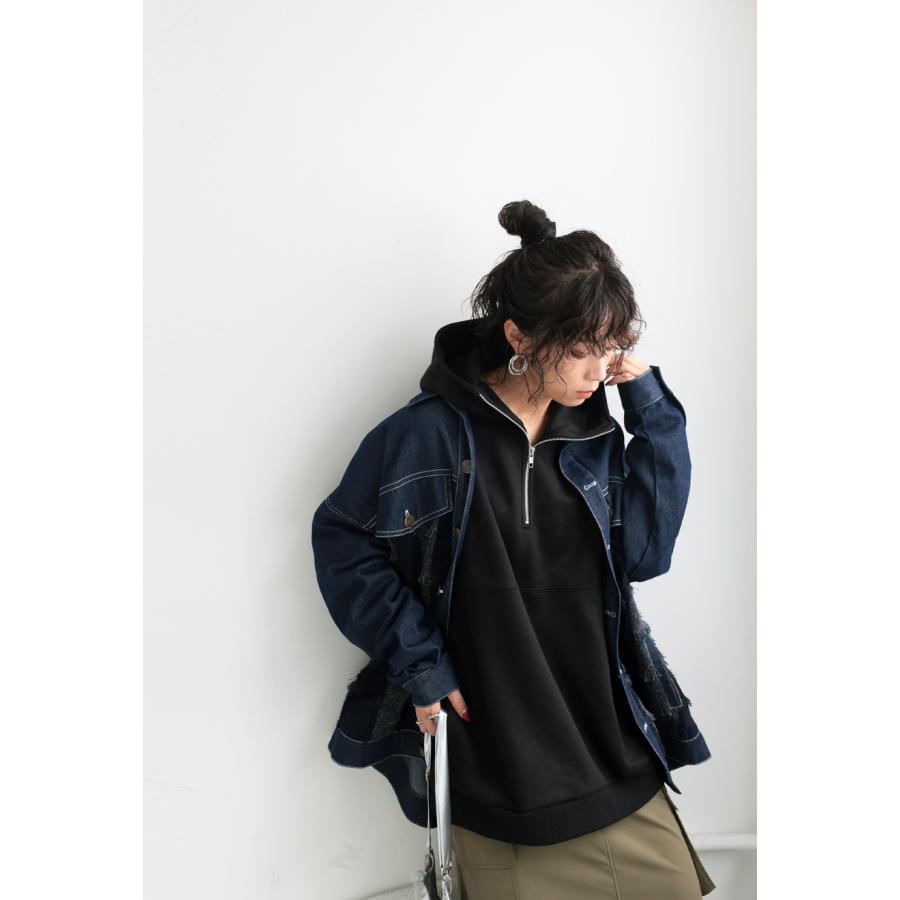 antiqua（アンティカ） ハーフジップフーディ フーディ レディース