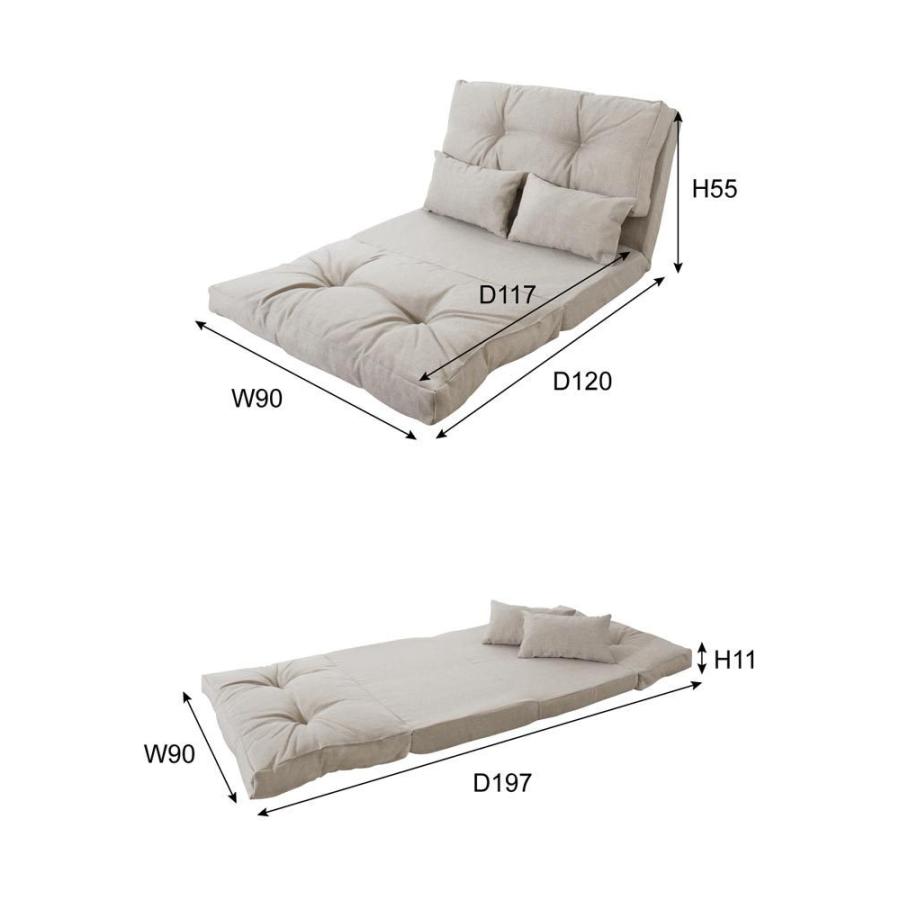 3way ソファベッド リクライニング クッション 送料無料・メール便不可