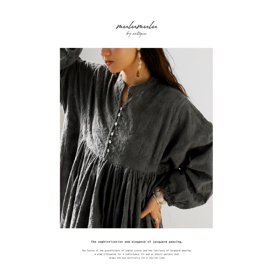 antiqua インド綿 刺繍ワンピ ワンピース レディース ロング antiqua インド綿 刺繍ワンピ ワンピース レディース ロング