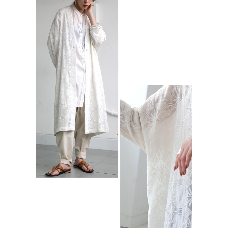 antiqua インド綿 レースカーディガン カーディガン レディース