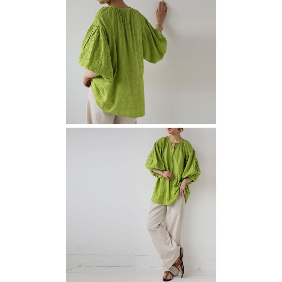 antiqua（アンティカ） インド綿 刺繍ブラウス レディース トップス 五